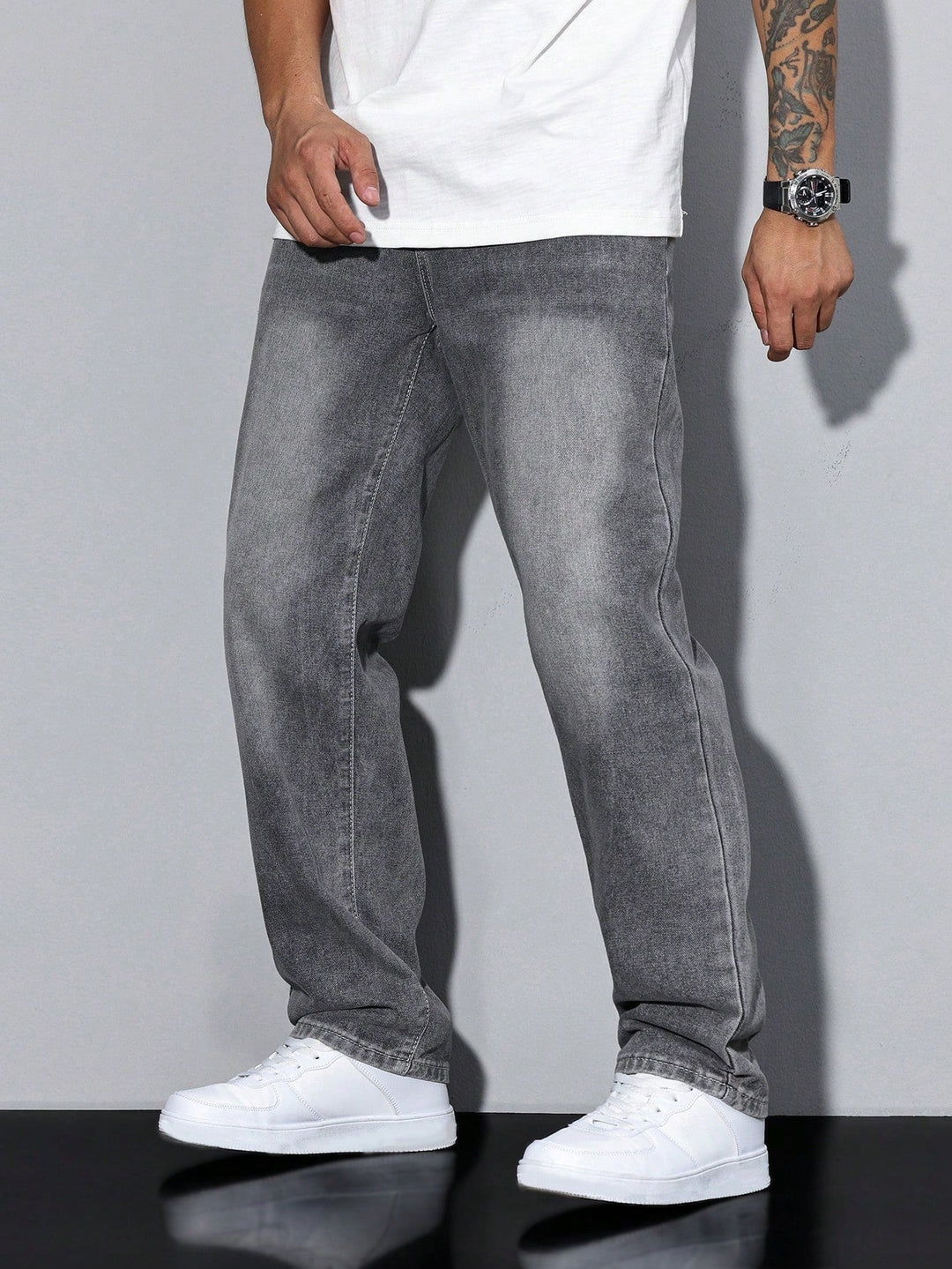 Raphaël | Jean Large Homme Coupe Droite Délavé