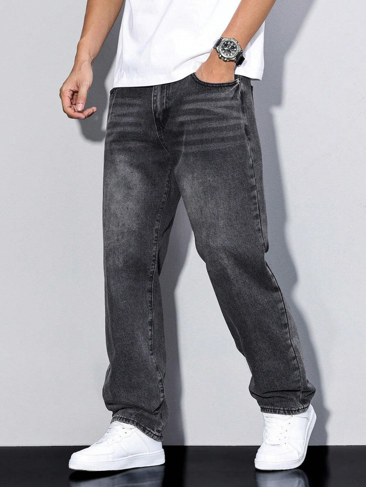 Raphaël | Jean Large Homme Coupe Droite Délavé
