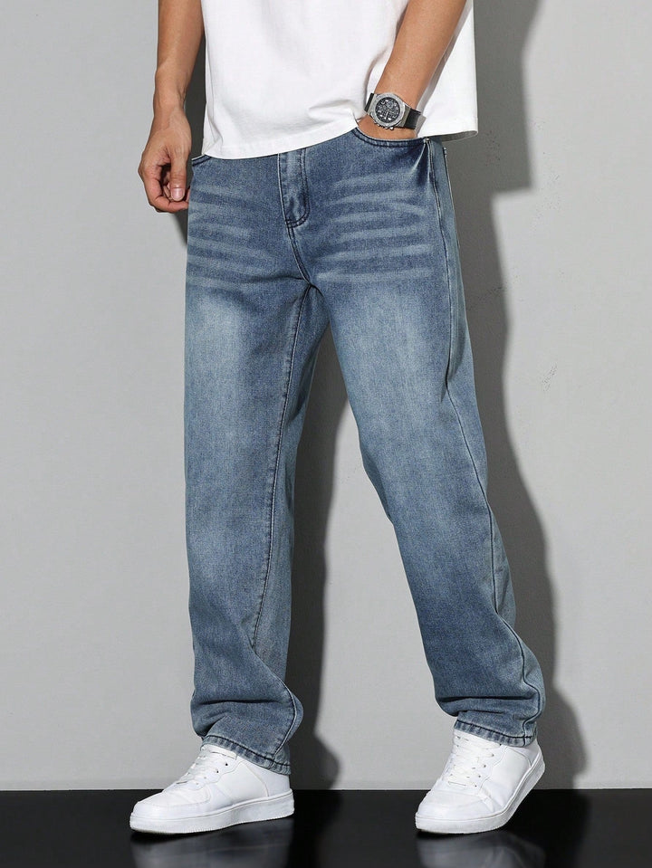 Raphaël | Jean Large Homme Coupe Droite Délavé