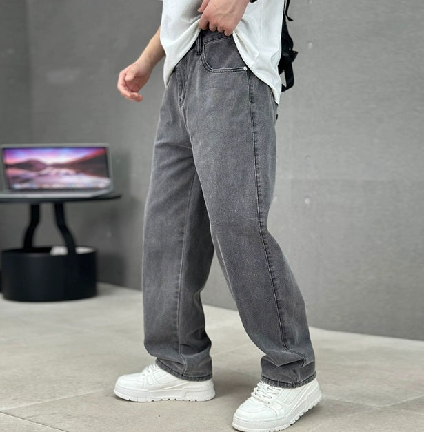 Raphaël | Jean Large Homme Coupe Droite Taille Haute