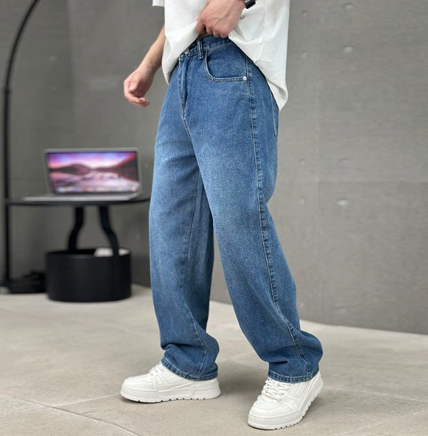 Raphaël | Jean Large Homme Coupe Droite Taille Haute