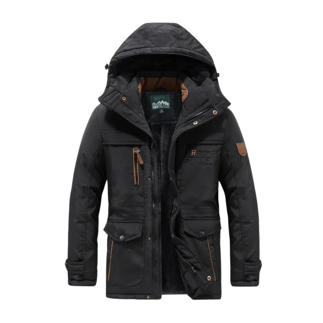 Raphaël | Veste Imperméable à Capuche Homme Doublure Sherpa