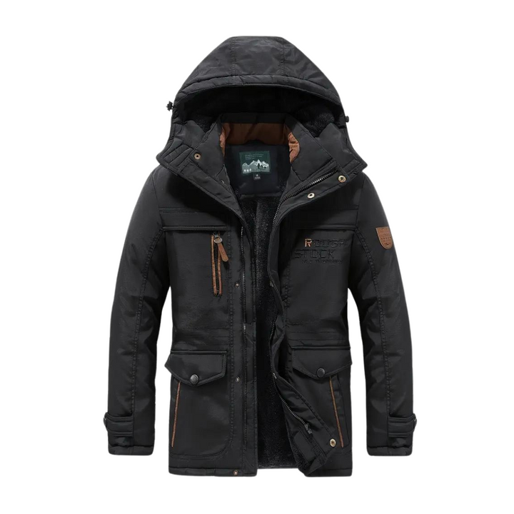 Raphaël | Veste Imperméable à Capuche Homme Doublure Sherpa