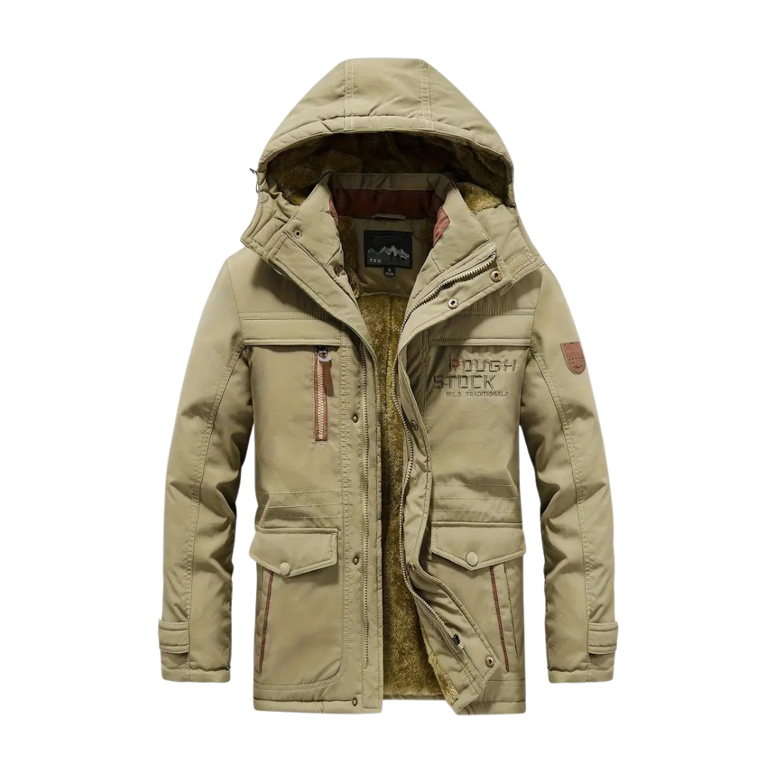 Raphaël | Veste Imperméable à Capuche Homme Doublure Sherpa