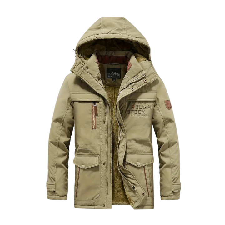 Raphaël | Veste Imperméable à Capuche Homme Doublure Sherpa
