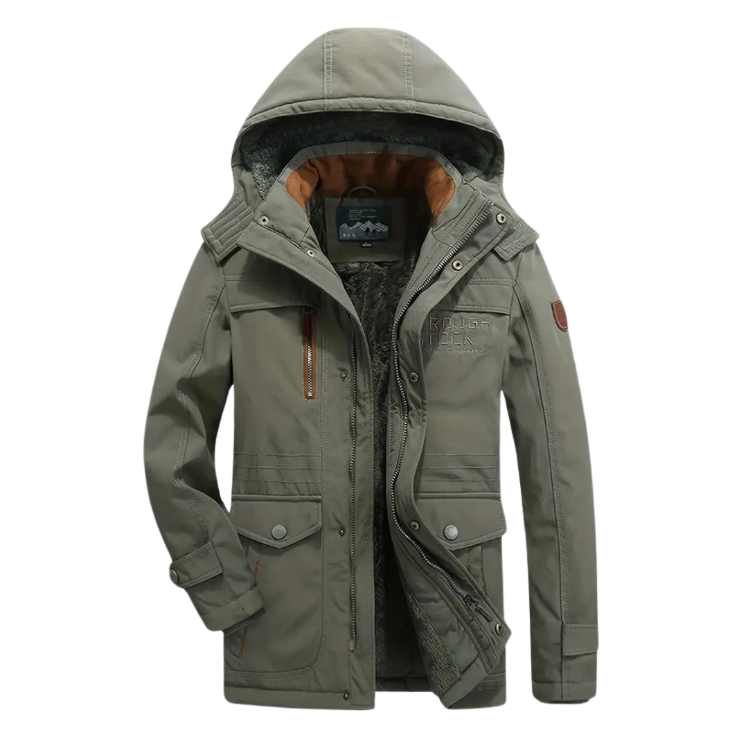 Raphaël | Veste Imperméable à Capuche Homme Doublure Sherpa