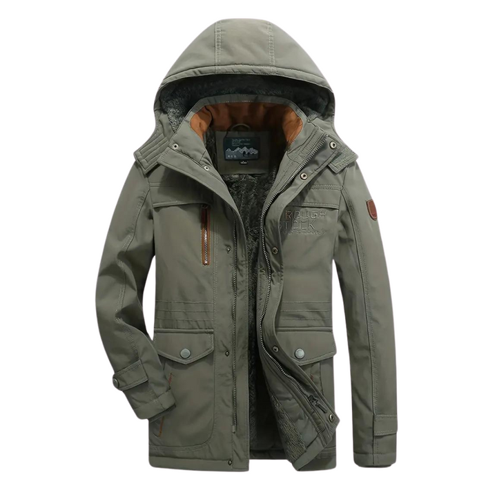 Raphaël | Veste Imperméable à Capuche Homme Doublure Sherpa
