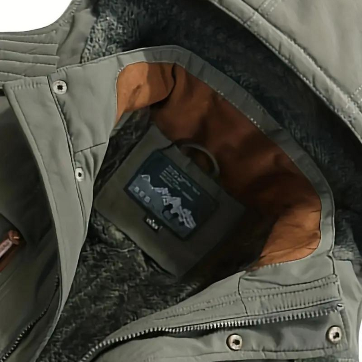 Raphaël | Veste Imperméable à Capuche Homme Doublure Sherpa