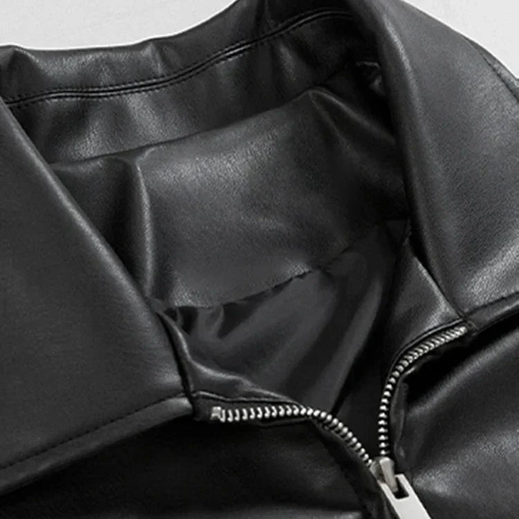 Romain | Blouson Cuir Homme Oversize Fermeture Éclair