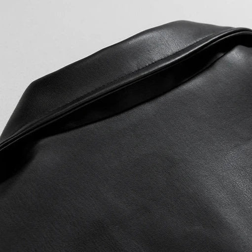 Romain | Blouson Cuir Homme Oversize Fermeture Éclair