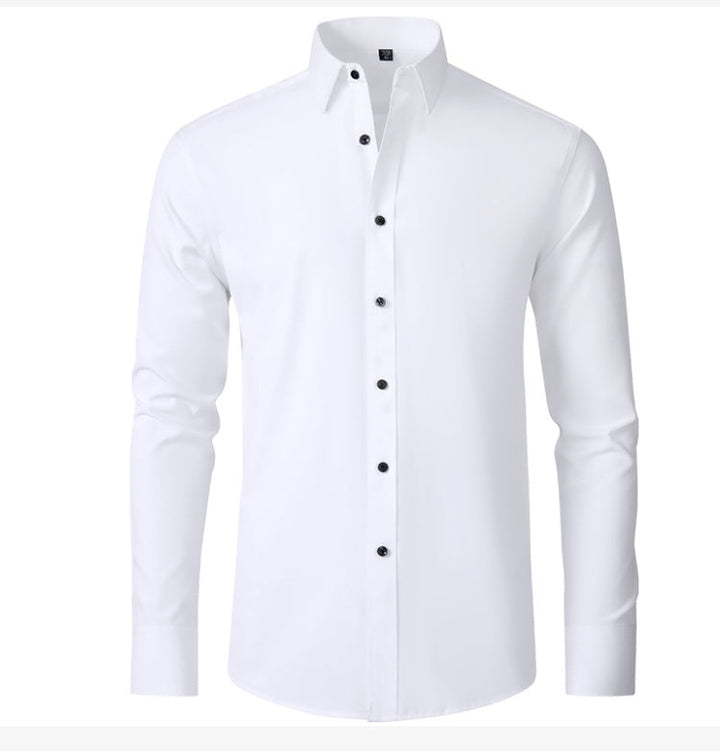 Romain | Chemise Homme Manche Longue Coupe Ajustée Boutons Contrastés