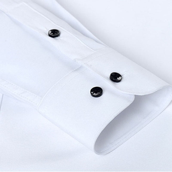 Romain | Chemise Homme Manche Longue Coupe Ajustée Boutons Contrastés