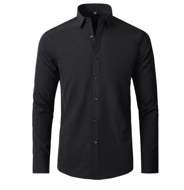 Romain | Chemise Homme Manche Longue Coupe Ajustée Boutons Contrastés