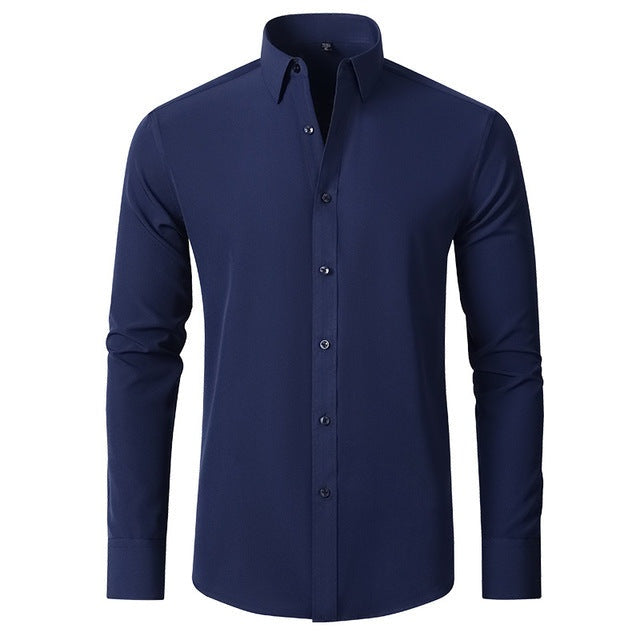 Romain | Chemise Homme Manche Longue Coupe Ajustée Boutons Contrastés