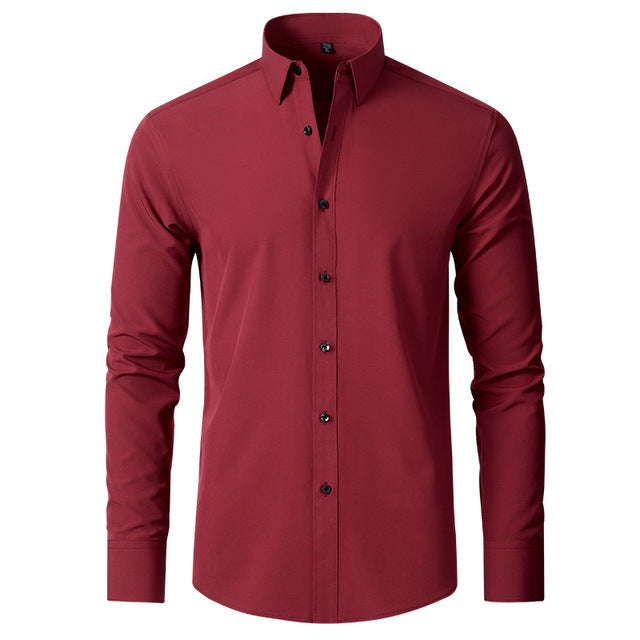 Romain | Chemise Homme Manche Longue Coupe Ajustée Boutons Contrastés
