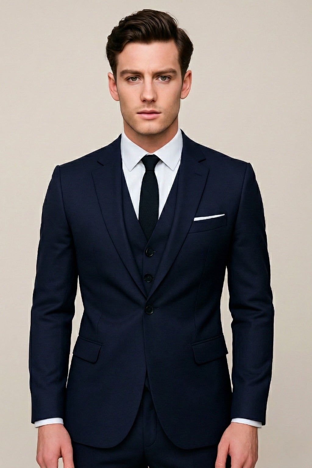 Romain | Costume Trois Pièces Homme Coupe Slim Cérémonie