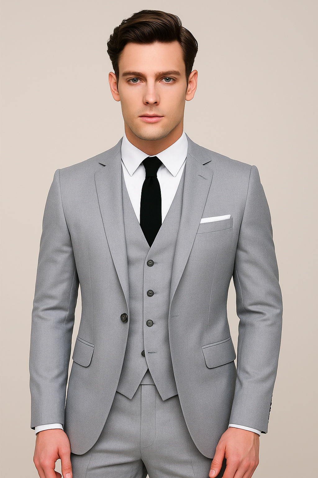 Romain | Costume Trois Pièces Homme Coupe Slim Cérémonie