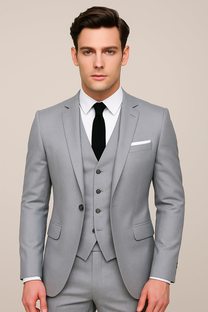 Romain | Costume Trois Pièces Homme Coupe Slim Cérémonie