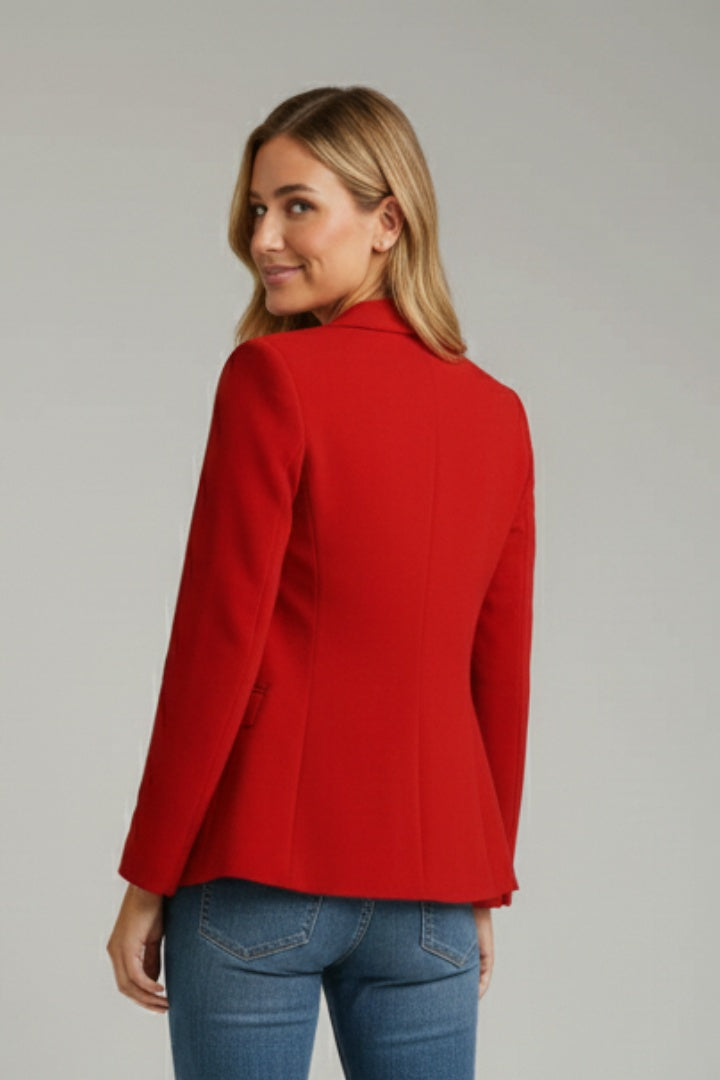 Salomé | Blazer Femme Col Cranté Coupe Ajustée Bouton Unique