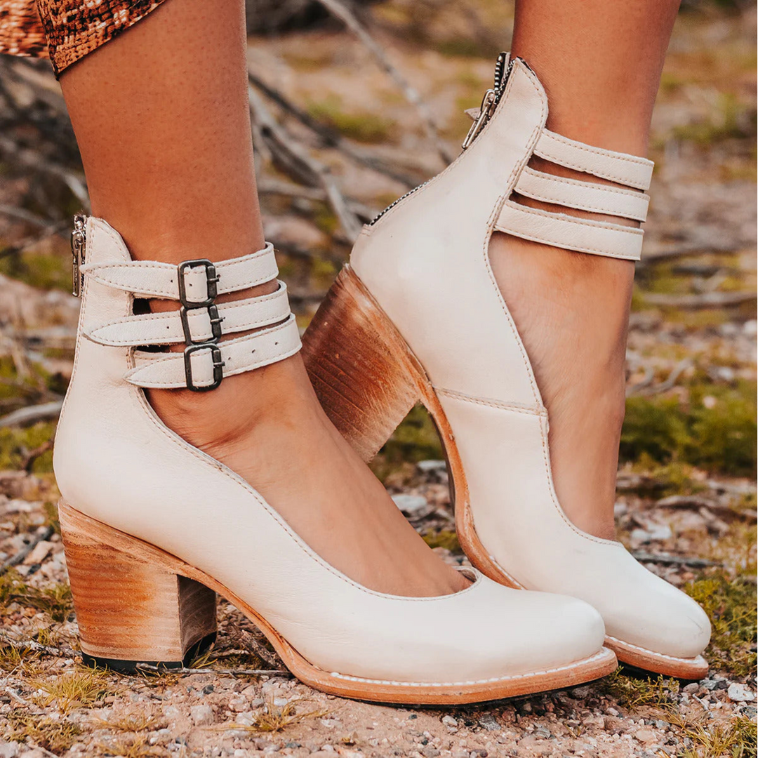 Salomé | Chaussure à Talon Femme Cuir Boucle Vintage