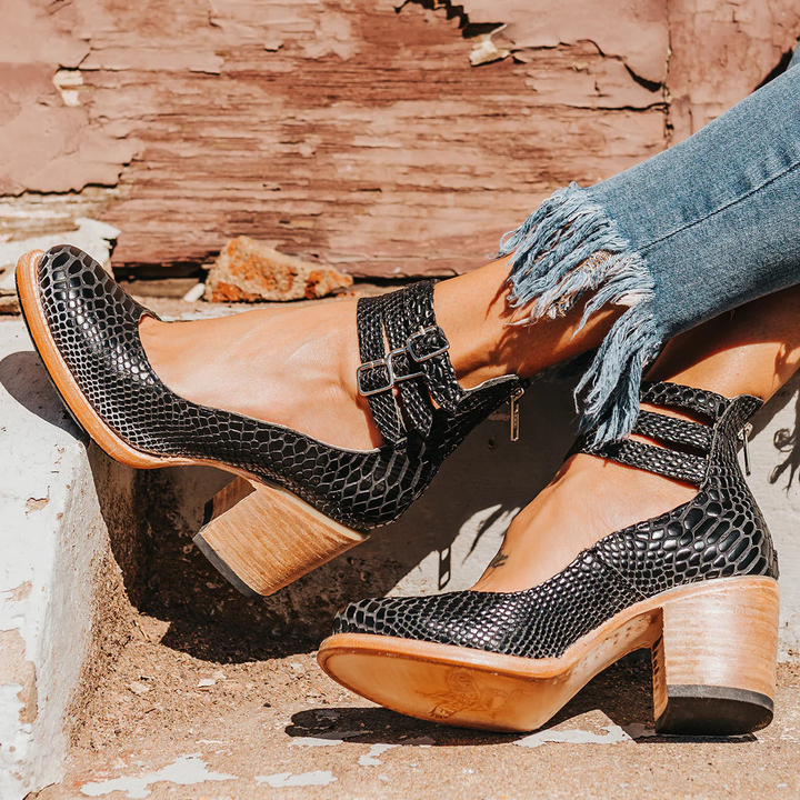Salomé | Chaussure à Talon Femme Cuir Boucle Vintage