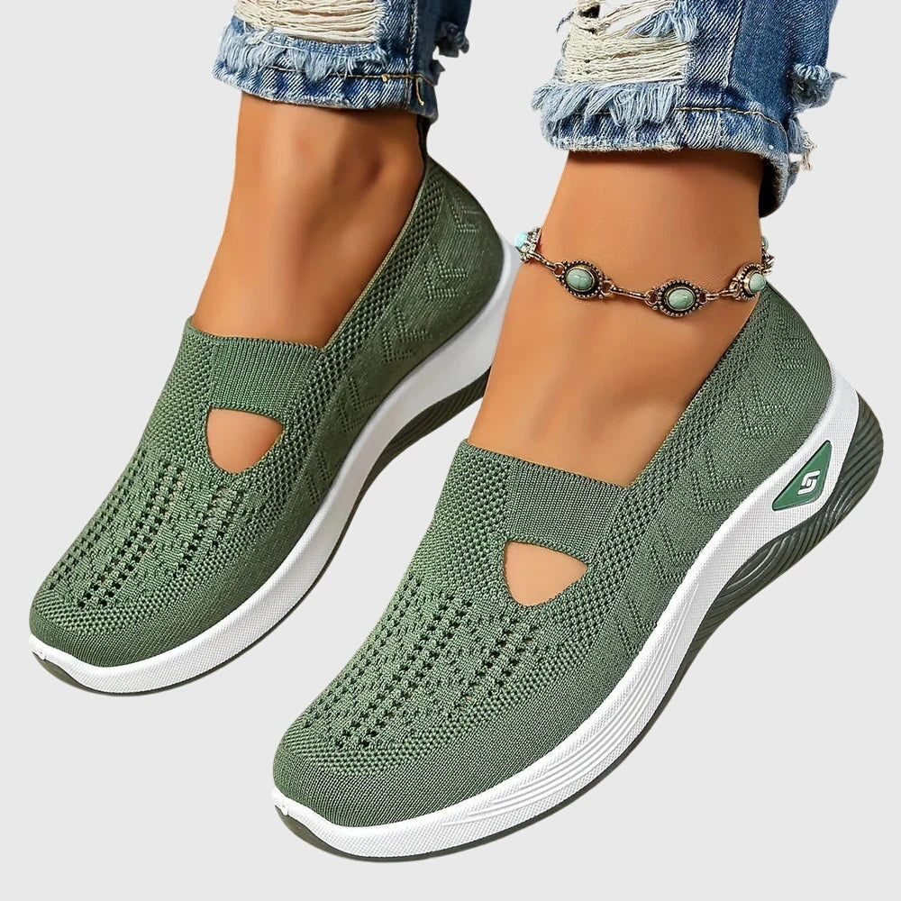 Solène | Chaussures de Sport Femme Slip-On Semelle Plateforme