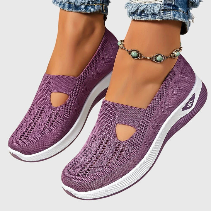 Solène | Chaussures de Sport Femme Slip-On Semelle Plateforme