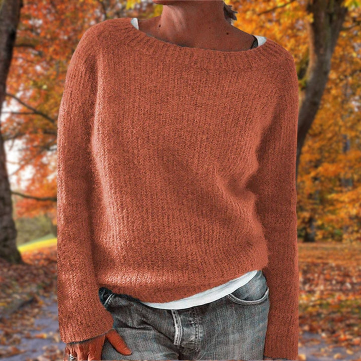 Solène | Pull en Maille Femme Col Bateau Manches Longues