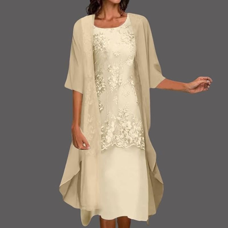 Sophie | Ensemble Robe de Soirée Mariage Femme Dentelle Deux Pièces