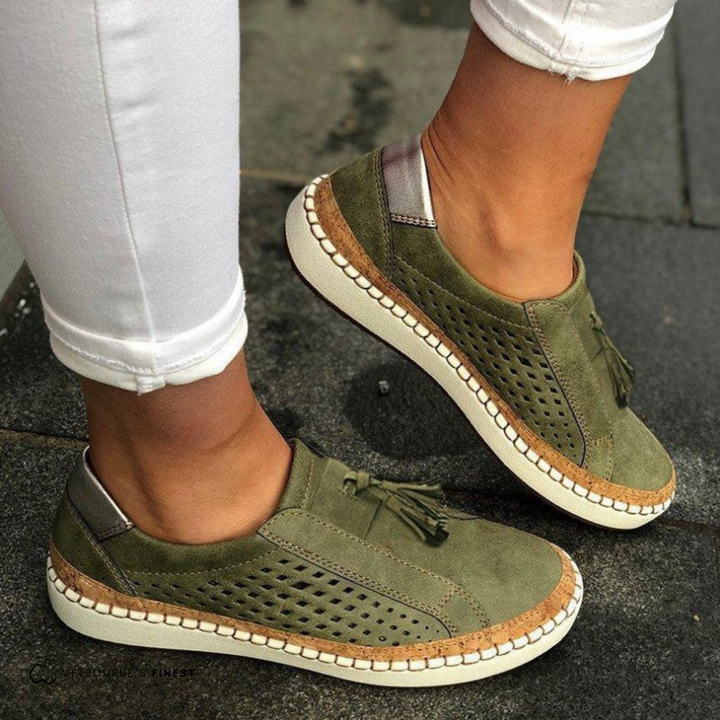 Sophie | Loafers Femme Confort Chaussures Orthopédiques Daim Perforé