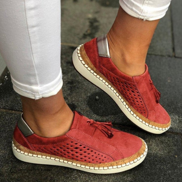 Sophie | Loafers Femme Confort Chaussures Orthopédiques Daim Perforé