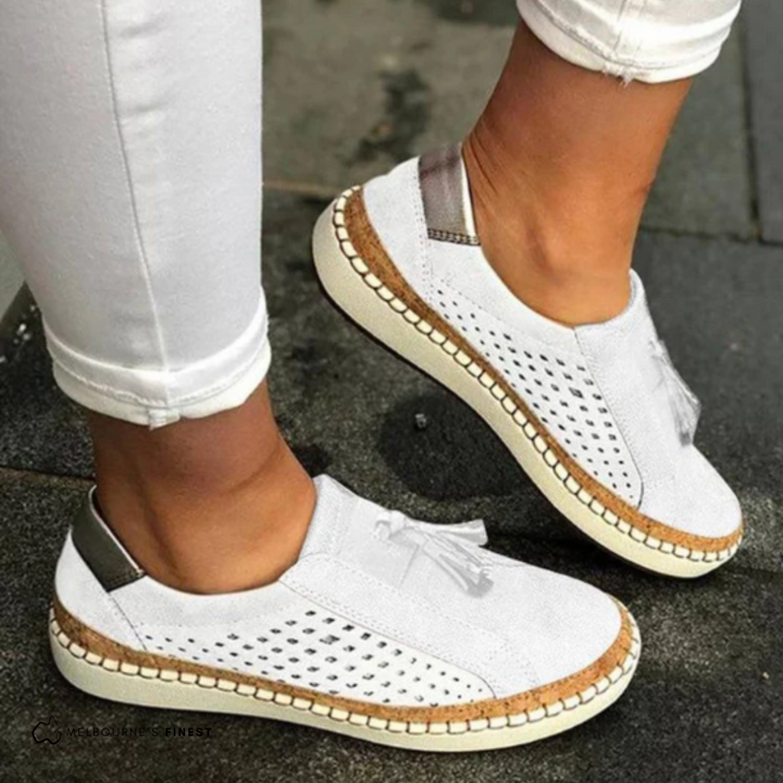 Sophie | Loafers Femme Confort Chaussures Orthopédiques Daim Perforé