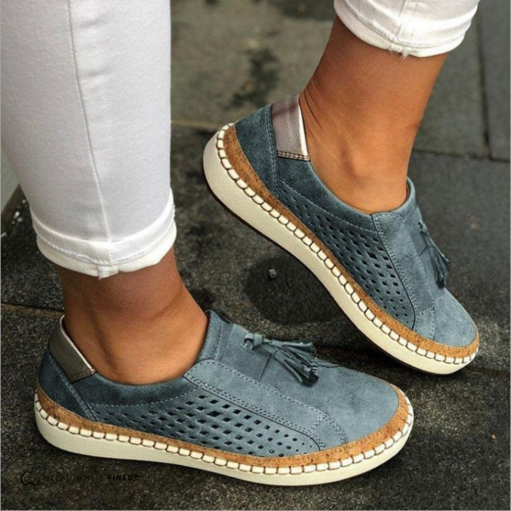 Sophie | Loafers Femme Confort Chaussures Orthopédiques Daim Perforé
