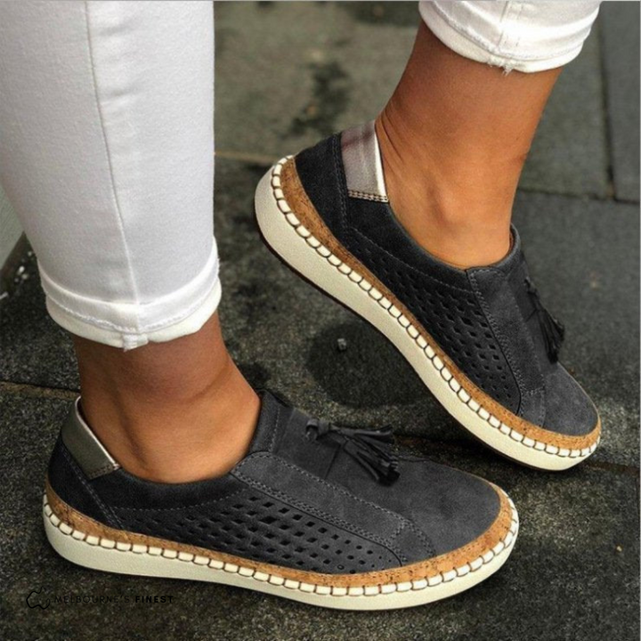 Sophie | Loafers Femme Confort Chaussures Orthopédiques Daim Perforé