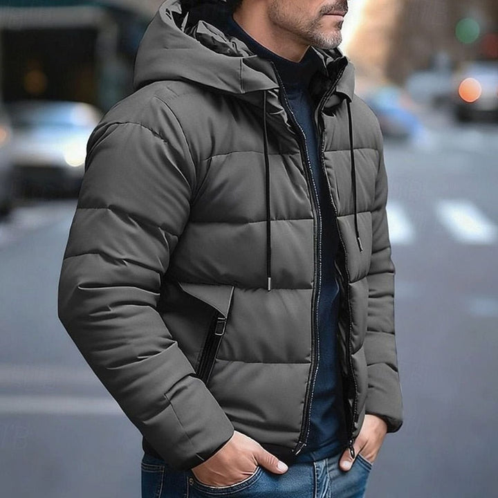 Théo | Doudoune Homme à Capuche Zippée Blouson Hiver