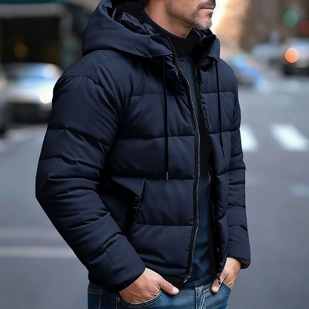 Théo | Doudoune Homme à Capuche Zippée Blouson Hiver