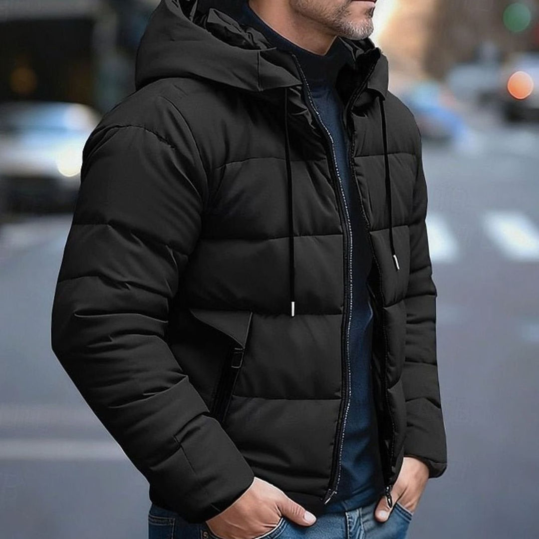 Théo | Doudoune Homme à Capuche Zippée Blouson Hiver