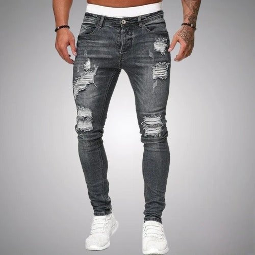 Théo | Jean Slim Homme Déchiré Taille Haute