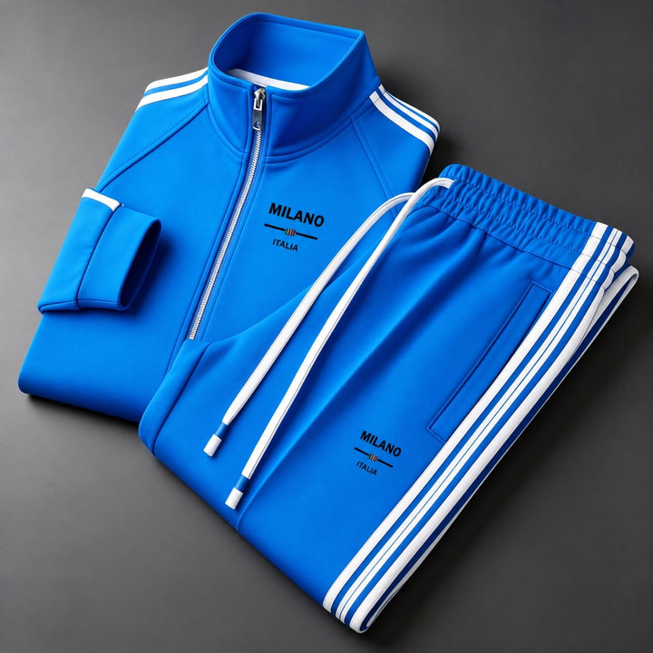 Théodore | Survêtement Homme Zippé Bandes Contrastées