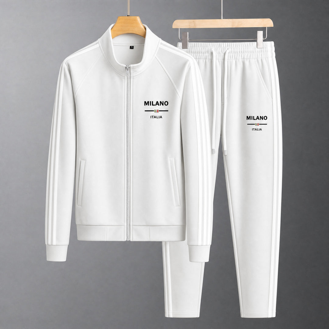 Théodore | Survêtement Homme Zippé Bandes Contrastées