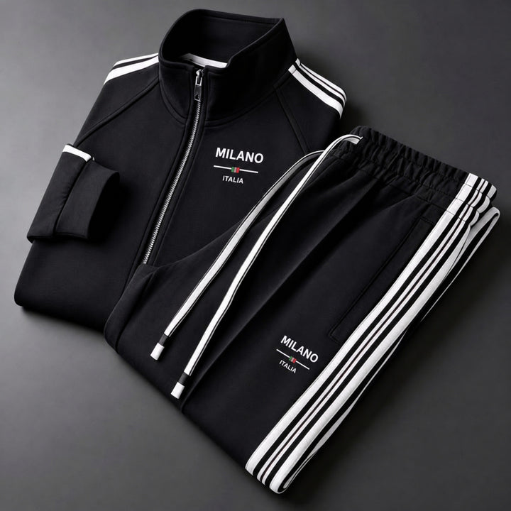 Théodore | Survêtement Homme Zippé Bandes Contrastées