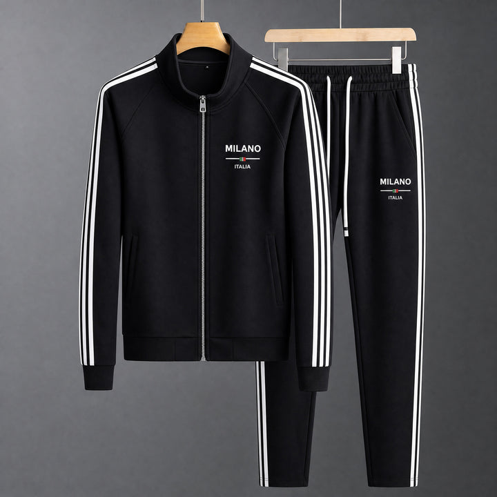 Théodore | Survêtement Homme Zippé Bandes Contrastées