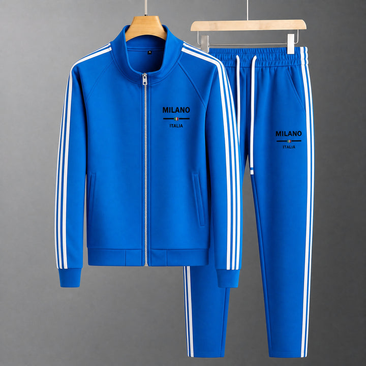Théodore | Survêtement Homme Zippé Bandes Contrastées