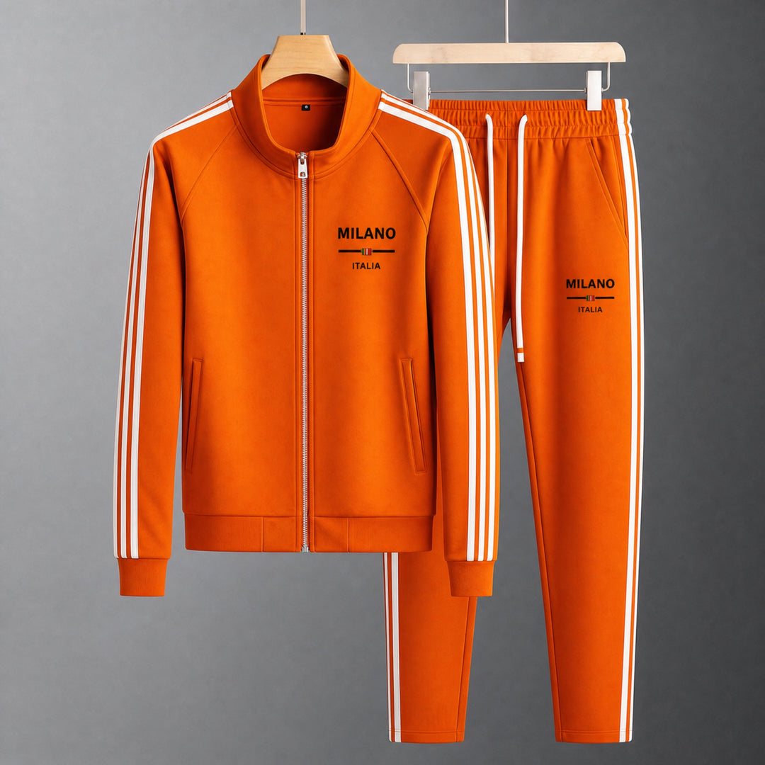 Théodore | Survêtement Homme Zippé Bandes Contrastées