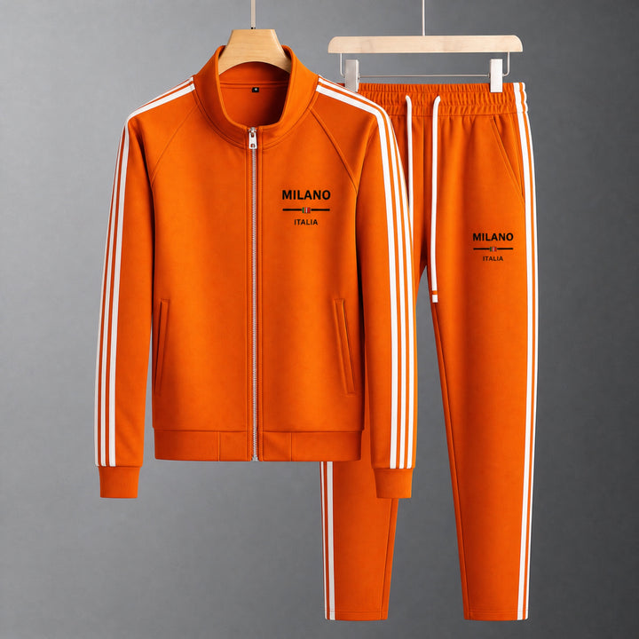 Théodore | Survêtement Homme Zippé Bandes Contrastées