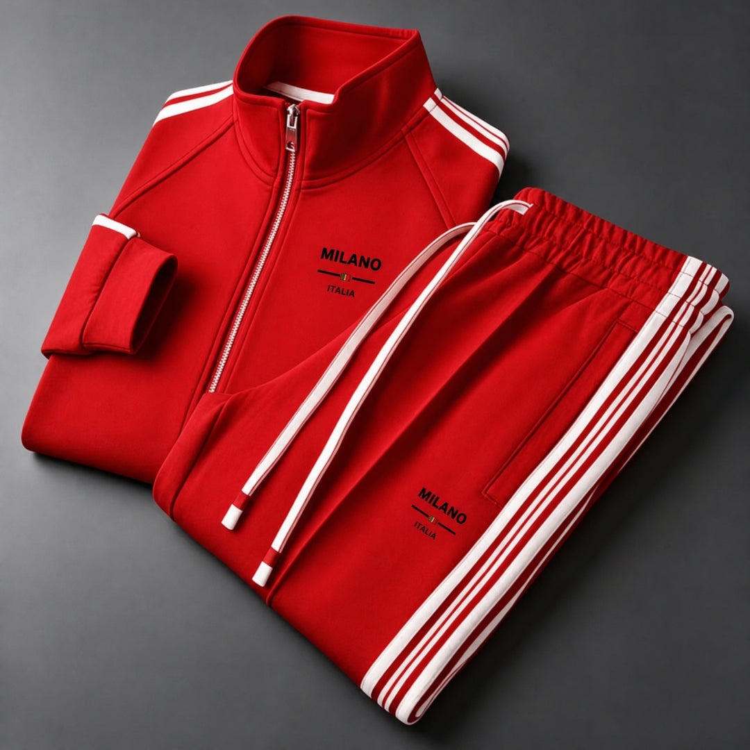 Théodore | Survêtement Homme Zippé Bandes Contrastées