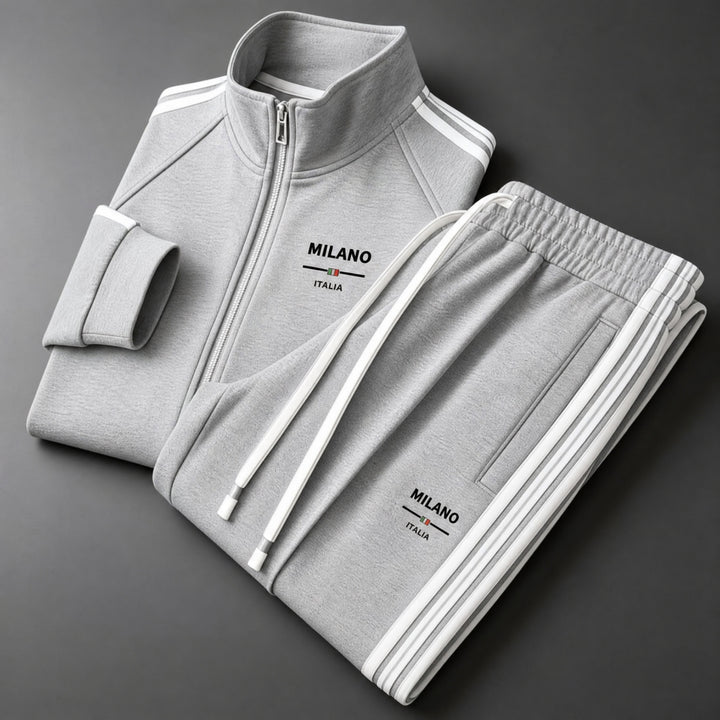 Théodore | Survêtement Homme Zippé Bandes Contrastées