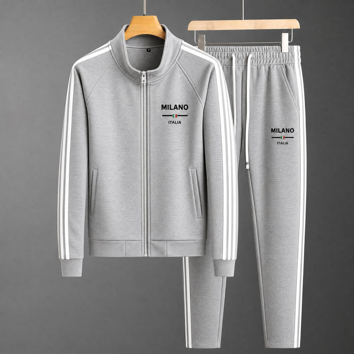 Théodore | Survêtement Homme Zippé Bandes Contrastées