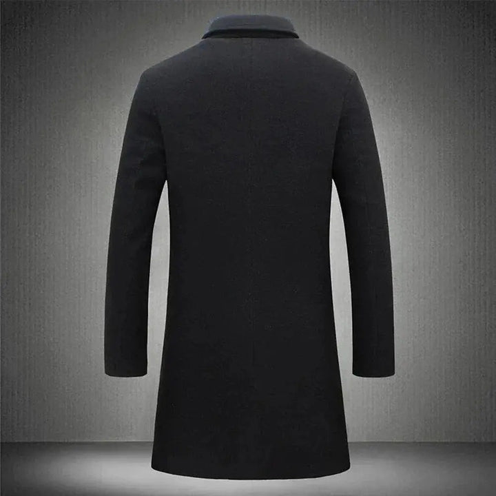 Thomas | Manteau Long en Laine Homme Coupe Ajustée Col à Revers