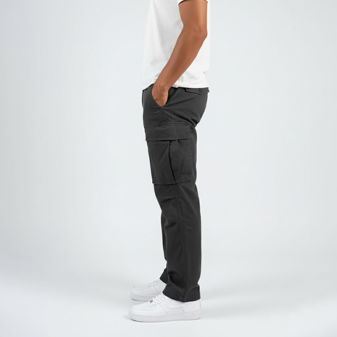 Thomas | Pantalon Cargo Homme Coupe Droite Poches Latérales
